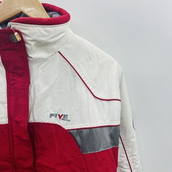 Five Seasons Womens Size 38 Longline Reflective Winter Snow Ski Jacket in Red - Picture 2 of 10